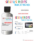 Mitsubishi L200 Satellite Silver paint code location sticker plate A69 Touch Up Paint