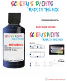 Mitsubishi Space Star Scandinavian Blue paint code location sticker plate T46 Touch Up Paint