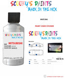 Mitsubishi L200 White paint code location sticker plate W85 Touch Up Paint