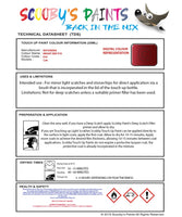 Mitsubishi Colt Bright Red Code P34 Touch Up paint instructions for use how to paint car