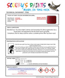 Mitsubishi Colt Bright Red Code P34 Touch Up paint instructions for use how to paint car