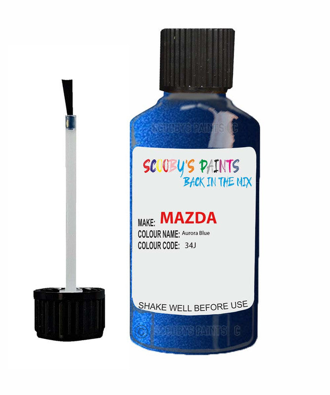 Paint For Mazda Mazda 2 Aurora Blue Code 34J Car Touch Up Paint 