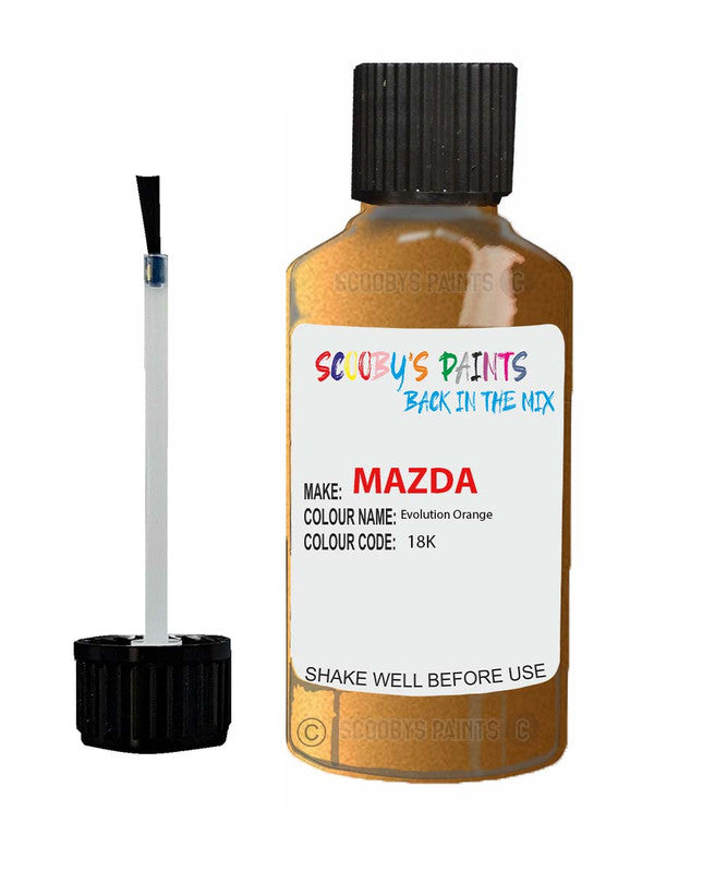 Paint For Mazda Mx5 Evolution Orange Code 18K Car Touch Up Paint