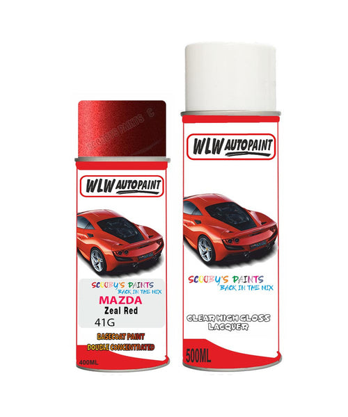 mazda cx9 zeal red aerosol spray car paint clear lacquer 41gBody repair basecoat dent colour