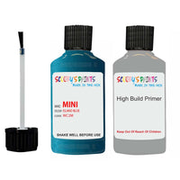 mini cooper s island blue code wc2m touch up Paint with anti rust primer undercoat