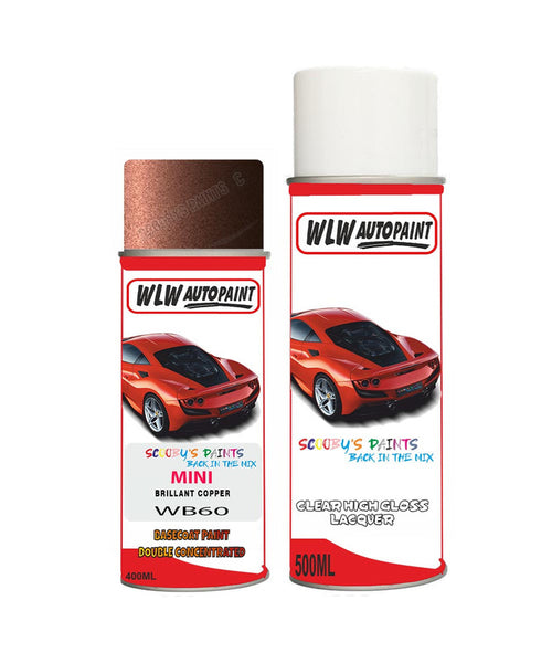 mini cooper countryman brillant copper aerosol spray car paint clear lacquer wb60Body repair basecoat dent colour