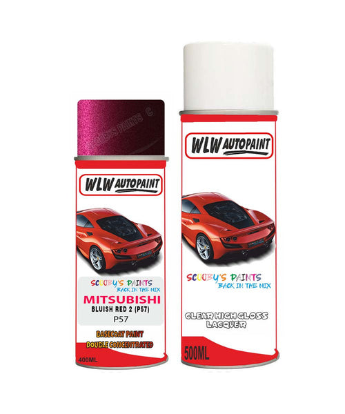 mitsubishi space star bluish red p57 car aerosol spray paint and lacquer 2015 2020Body repair basecoat dent colour