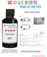 Paint For Fiat/Lancia Scudo Van Nero Onyx Code Exy Car Touch Up Paint