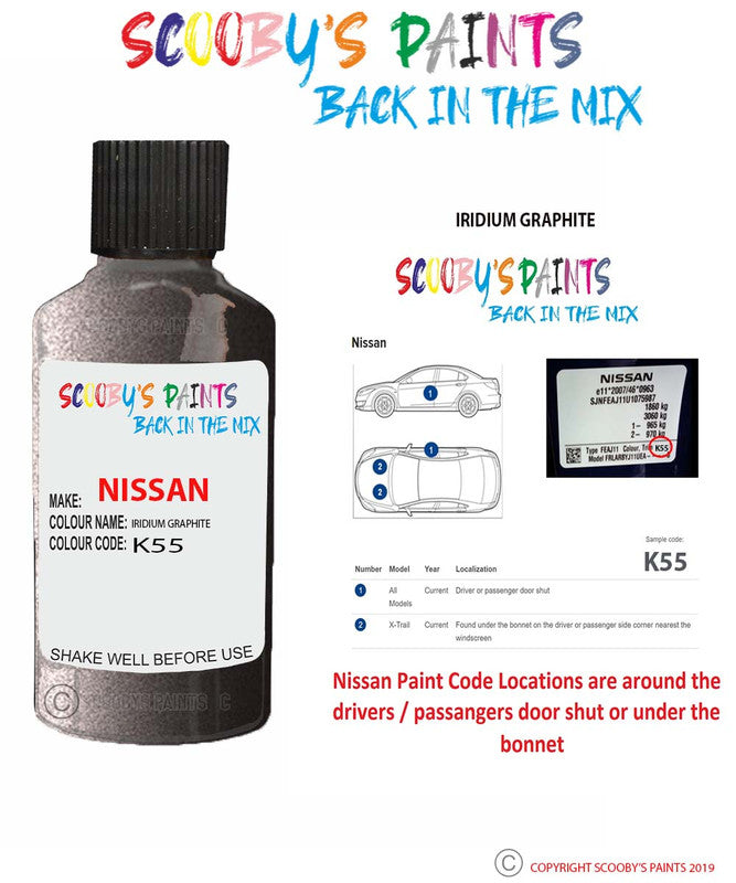 NISSAN-Paint-Code-Location-