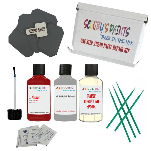 NISSAN SOLID RED Paint Code Z10 Touch Up Paint Repair Detailing Kit