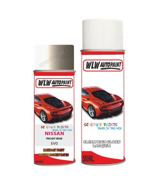 nissan pathfinder twilight beige aerosol spray car paint clear lacquer ev0Body repair basecoat dent colour