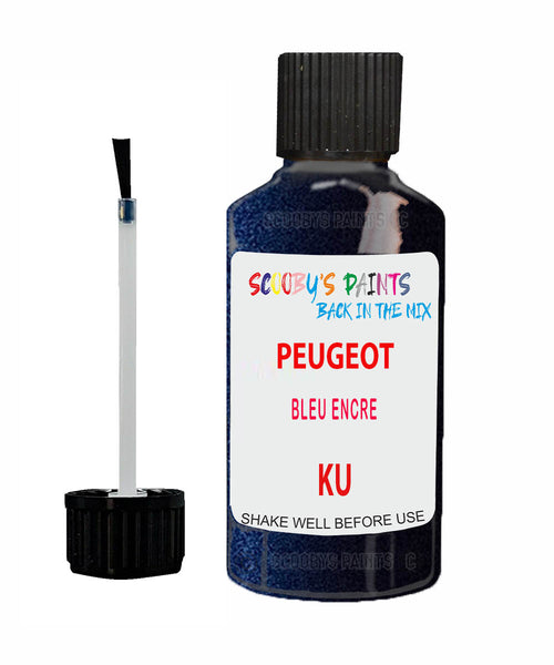 Paint For PEUGEOT 208 GTI BLEU ENCRE Blue KU Touch Up Scratch Stone Chip Kit