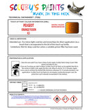 Instructions for Use PEUGEOT 2008 ORANGE FUSION Orange KLS