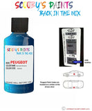 peugeot 107 bleu electra blue code location sticker elx lx touch up paint 2008 2016