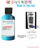 peugeot 107 bleu linarite blue code location sticker kmn 3n touch up paint 2005 2007