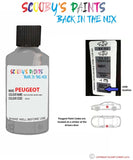 peugeot 107 gris moyen silver grey code location sticker 8101 touch up paint 2005 2007