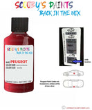 peugeot 208 moroccan red red code location sticker kjc x6 touch up paint 2005 2016