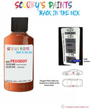 peugeot 208 orange tangerine code location sticker khd khdd touch up paint 1998 2016