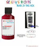 peugeot 208 rouge rubi red code location sticker epy py touch up paint 2011 2016