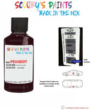 peugeot partner rouge scala red code location sticker kjg kjger touch up paint 1997 1998