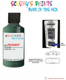 peugeot 405 vert roland garros green code location sticker m0rp touch up paint 1990 1995
