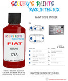 Paint For Fiat/Lancia Fiorino Van Rosso Alpine Code 178A Car Touch Up Paint
