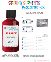 Paint For Fiat/Lancia Scudo Van Rosso Profondo Code 255A Car Touch Up Paint
