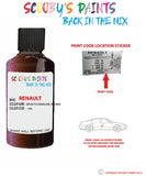 renault clio brun tourmaline brown code location sticker cng touch up paint 2012 2013