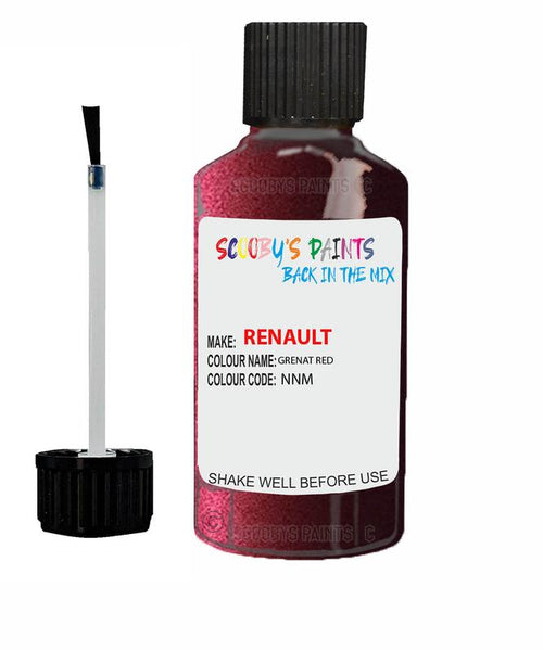 renault scenic grenat red code nnm touch up paint 2011 2015 Scratch Stone Chip Repair 
