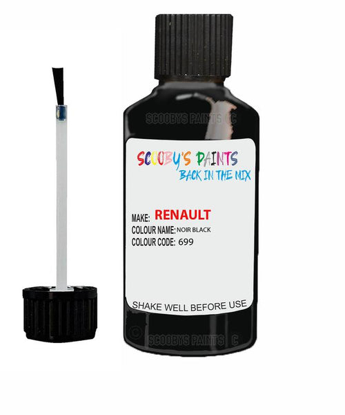 renault clio noir black code 699 touch up paint 1990 2017 Scratch Stone Chip Repair 