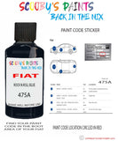 Paint For Fiat/Lancia 500 Rock N Roll Blue Code 475A Car Touch Up Paint