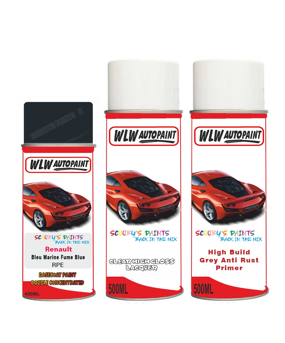 Lackstift für RENAULT RPE BLEU MARINE FUME 20ml + 20ml Klarlack main image 1