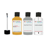 renault clio jaune tournesol yellow code 377 Scratch score repair paint 1996 2002