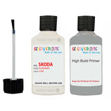 skoda touch up paint with anti rust primer KAROQ POLAR WHITE scratch Repair Paint Code LY9H