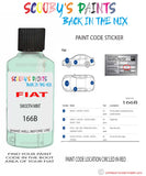 Paint For Fiat/Lancia 500 Smooth Mint Code 166B Car Touch Up Paint
