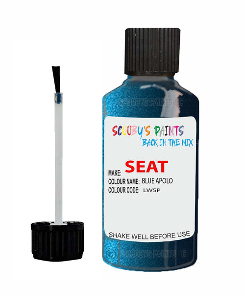 Paint For SEAT Leon ST BLUE APOLO Touch Up Paint Scratch Stone Chip Repair Colour Code LW5P