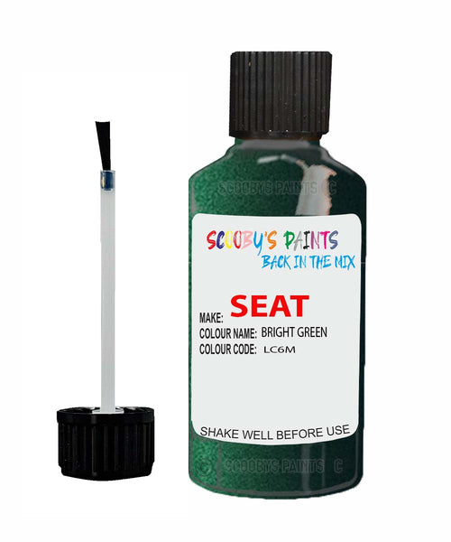 Paint For SEAT Toldeo BRIGHT GREEN Touch Up Paint Scratch Stone Chip Repair Colour Code LC6M