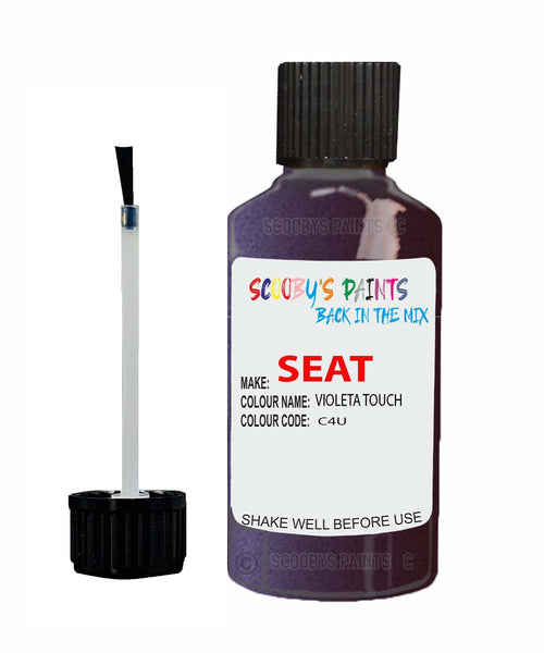 Paint For SEAT Marbella VIOLETA TOUCH Touch Up Paint Scratch Stone Chip Repair Colour Code C4U
