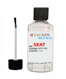 Paint For SEAT Ibiza WHITE CANDY Touch Up Paint Scratch Stone Chip Repair Colour Code LB9A