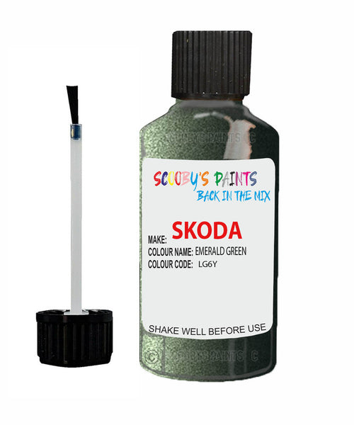 SKODA KAROQ EMERALD GREEN Touch Up Scratch Repair Paint Code LG6Y