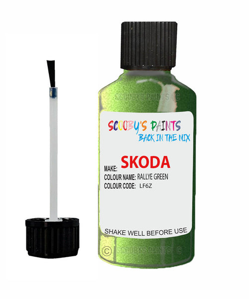 SKODA FABIA RALLYE GREEN Touch Up Scratch Repair Paint Code LF6Z