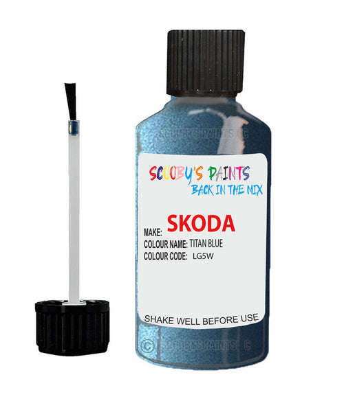 SKODA SCALA TITAN BLUE Touch Up Scratch Repair Paint Code LG5W