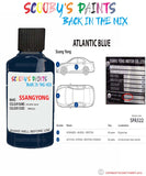 ssangyong musso atlantic blue bau Scratch score repair paint