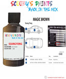 ssangyong musso magic brown oab Scratch score repair paint