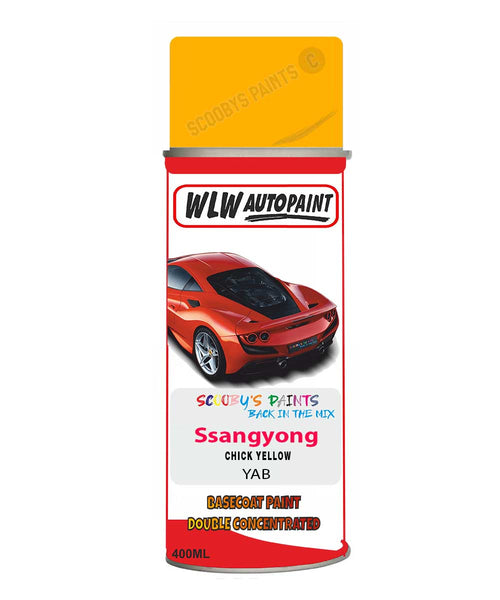 Aerosol Spray Paint For Ssangyong Rodius Chick Yellow Code Yab