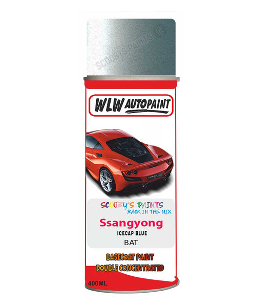 Aerosol Spray Paint For Ssangyong Tivoli Icecap Blue Code Bat