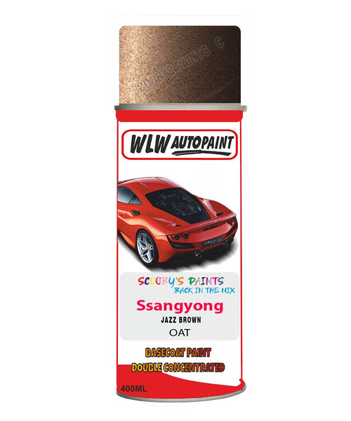 Aerosol Spray Paint For Ssangyong Tivoli Xlv Jazz Brown Code Oat
