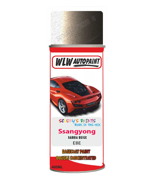 Aerosol Spray Paint For Ssangyong Rexton Sabbia Beige Code Ebe