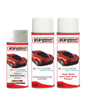 subaru wrx satin white dg925 car aerosol spray paint with lacquer 2004 2017 With primer anti rust undercoat protection