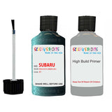subaru legacy peacock green code location sticker 81 car touch up paint